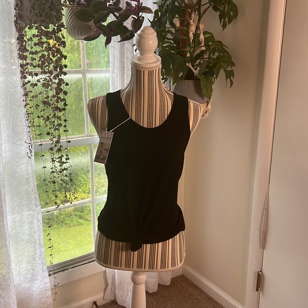 Halara Size Large Black Cut Out Tank NWT